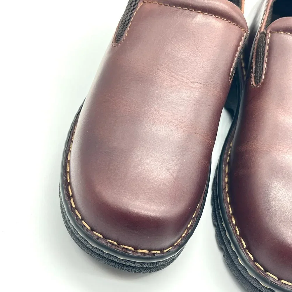 7W 7 WIDE WIDTH Eastland Womens Newport Brown Leather Slip On Loafers Shoes‎